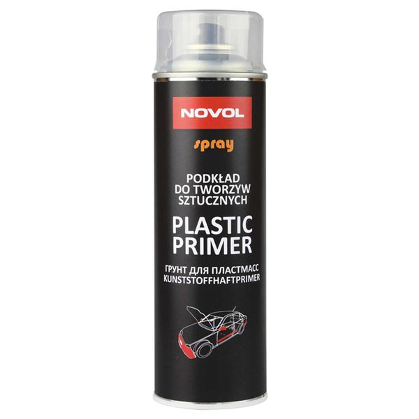 Грунт для пластику в балончику Novol Spray Plastic Primer Прозорий, 500 ml 113057 фото