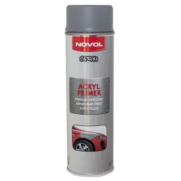 Грунт акриловий у балончику Novol Spray Primer Сірий, 500 ml 108617 фото