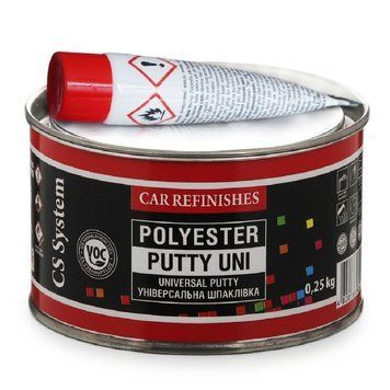 Шпаклівка CS SYSTEM Putty Uni середньозерниста поліефірна, 0,25 кг 109661 фото