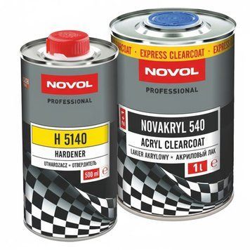 Лак для авто Novol NOVAKRYL 540 MS (1л) + отвердитель (500мл) 109186-3376 фото
