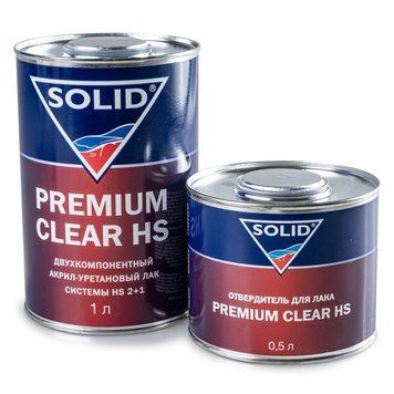 Лак для авто Solid Premium Clear HS (1л) + отвердитель (500мл) 109198-4300 фото