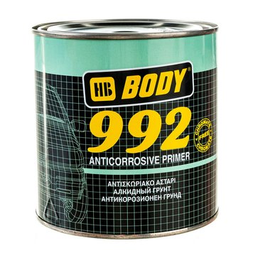 Алкидний ґрунт антикорозійний BODY 992 1К Сірий, 1000 ml 108457 фото