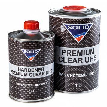 Лак для авто Solid Premium Clear UHS (1л) + отвердитель (500мл) 179151-8261 фото
