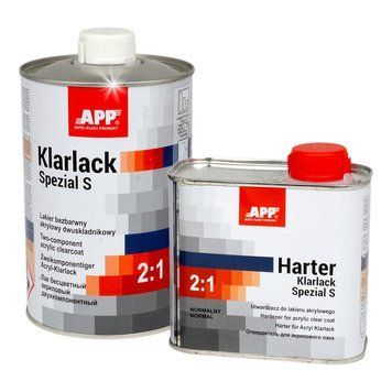 Лак для авто APP 020109 HS Klarlack Spezial S 2:1 (1л) + отвердитель (500мл) 108587-3338 фото