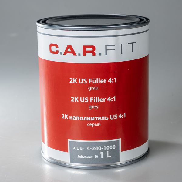 Грунт акриловий C.A.R.Fit 2K US Filler Сірий, 1000 ml 109488 фото