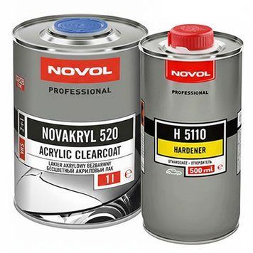 Лак для авто Novol NOVAKRYL 520 VHS (1л) + отвердитель (500мл) 109185-3374 фото