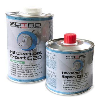 Лак для авто Sotro Expert C20 HS 2:1 (1л) + отвердитель Effect CH25 (500мл) 113269-7842 фото