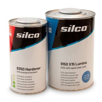 Лак для авто Silco 9150 X15 Lumina (1л) + отвердитель (500мл) 109184-3383 фото