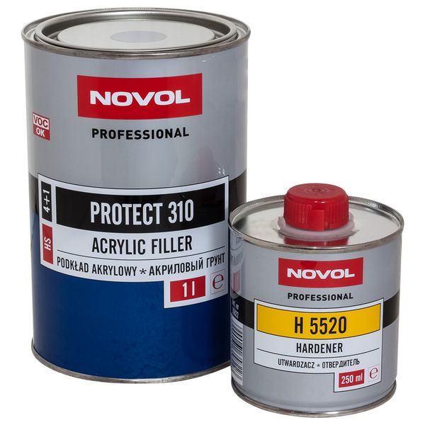 Грунт акриловый Novol PROTECT 310 HS Черный, 1000 ml 109167 фото